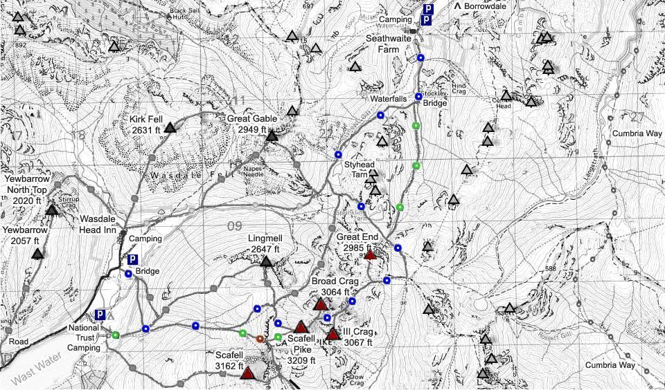 Scafell Pike Map image