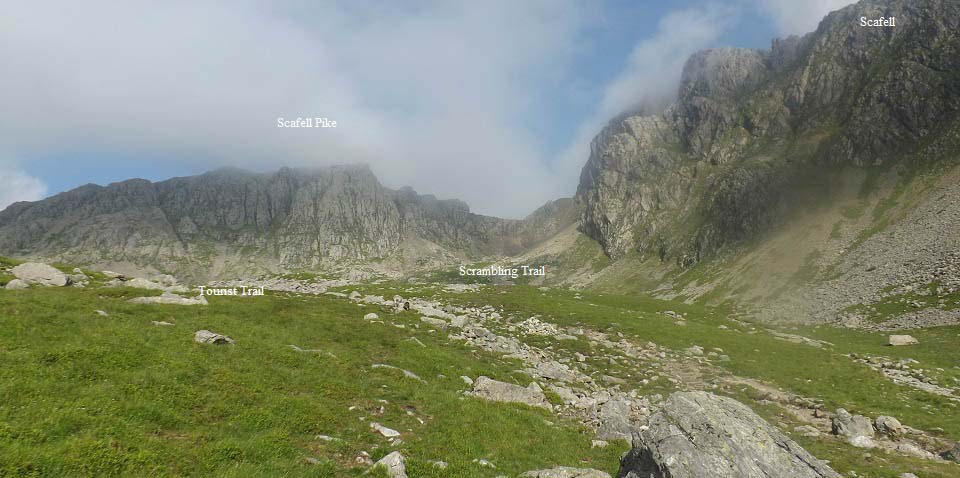 Scafell Pikem scrambling route image